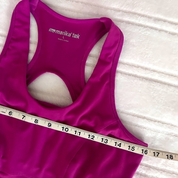 Marika Tek Ladies SZLarge Pink Sports Bra Top No Pads Work Out Active Ta…​​​​​​​ - Picture 3 of 9